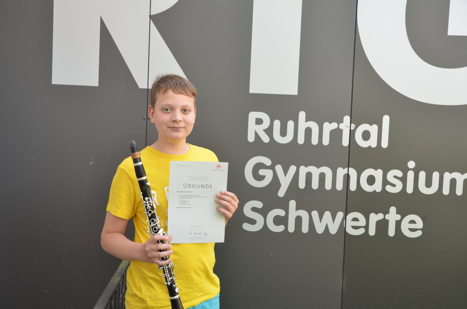 Eine Klarinette und ein Schwerter Schüler: Erfolg bei „Jugend musiziert“