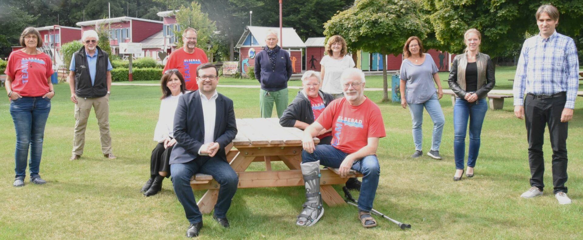 Verwaltungsvorstand besucht Elsebad: Dank für die schwierige Arbeit